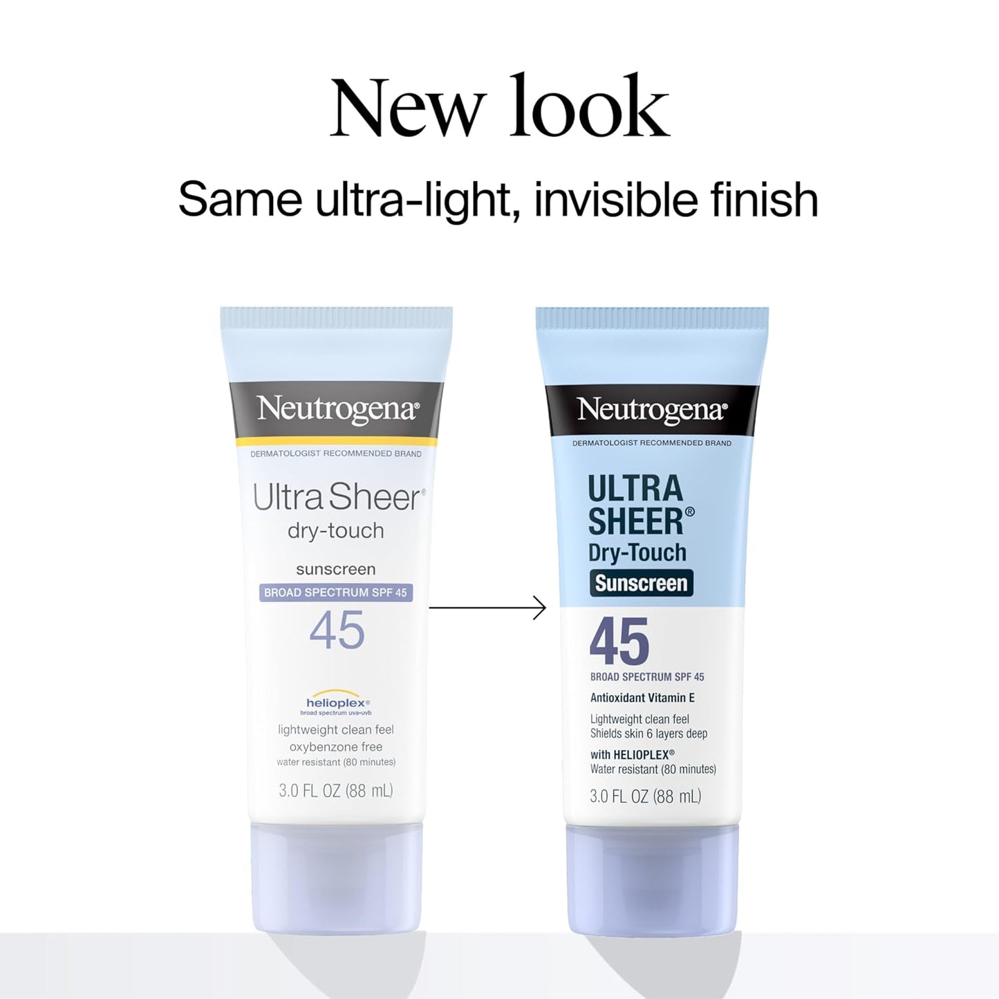Neutrogena Ultra Sheer Dry-Touch Water Resistant and Non-Greasy Sunscreen Lotion with Broad Spectrum SPF 45, Tsa-Compliant Travel Size, 3 Fl Oz, Pack of 2, 6 Fl Oz