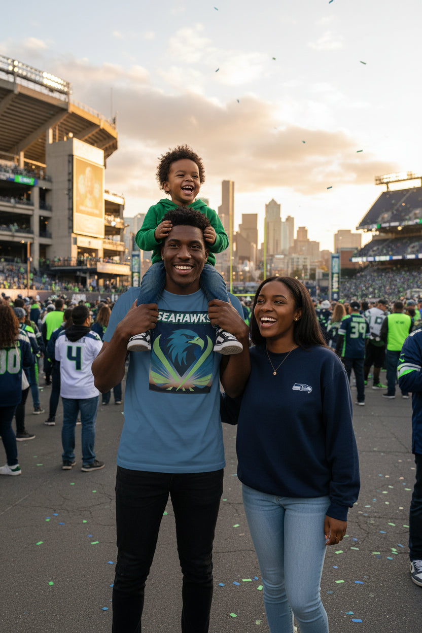 Organic Unisex Seahawks Crewneck T-shirt | Econscious EC1000