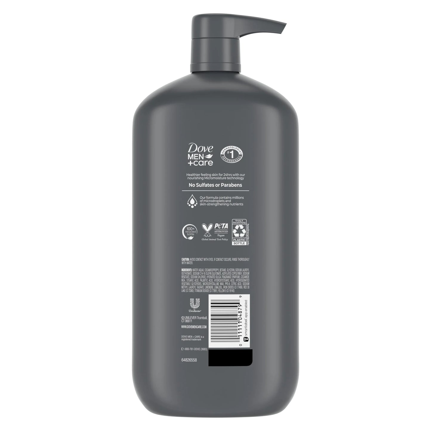 Exfoliating Deep Clean Face & Body Wash for Men, Citrus + Cedarwood, 30 Oz