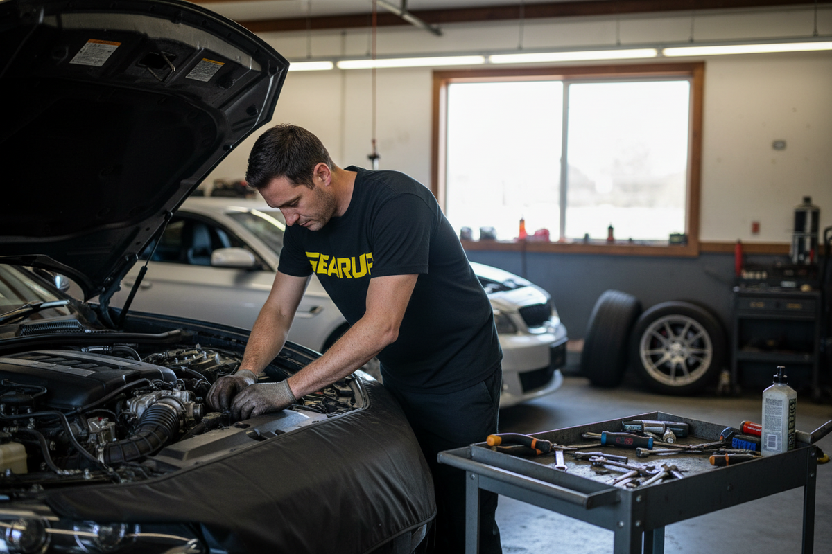 Men's Black Automotive GEARUP T-Shirt