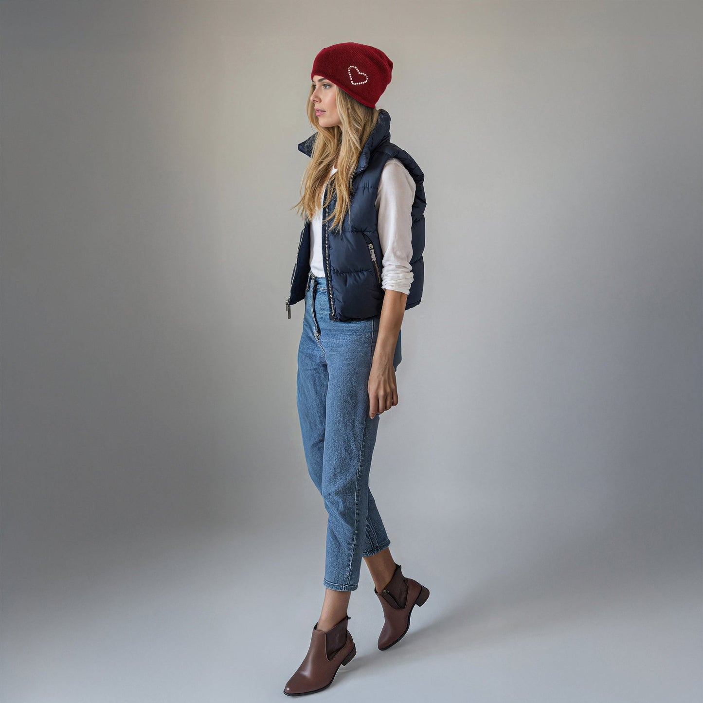 SLOUCHY HAT WITH HEART