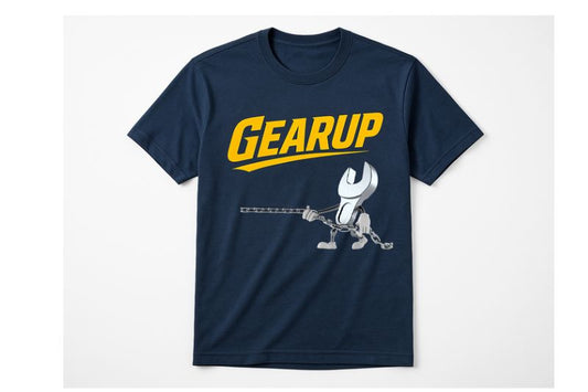 Men's Gear Up Mechanic Graphic Tee - Wrench & Chain Design