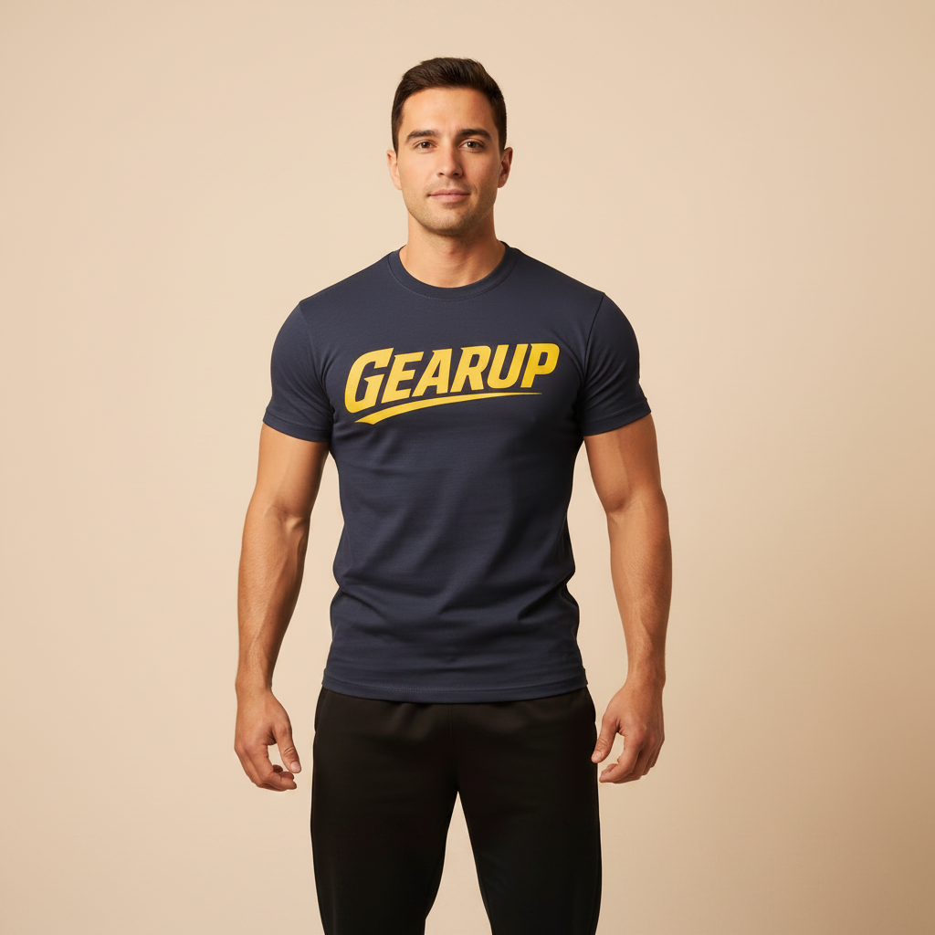 Men's Navy Blue GEARUP T-Shirt