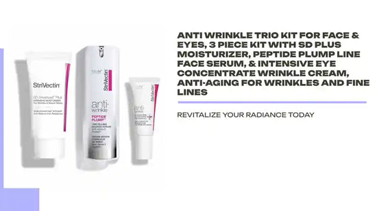 anti Wrinkle Trio Kit for Face &amp; Eyes, 3 Piece Kit with SD plus Moisturizer, Peptide Plump Line Face Serum, &amp; Intensive Eye Concentrate Wrinkle Cream, Anti-Aging for Wrinkles and Fine Lines by@Outfy