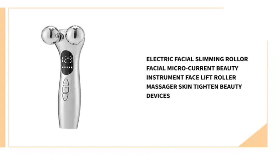 Electric Facial Slimming Rollor Facial Micro-Current Beauty Instrument Face Lift Roller Massager Skin Tighten Beauty Devices by@Outfy