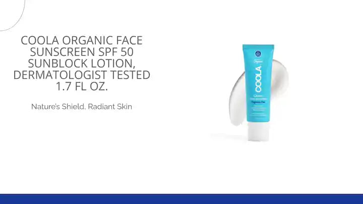 COOLA Organic Face Sunscreen SPF 50 Sunblock Lotion, Dermatologist Tested 1.7 Fl Oz. by@Outfy