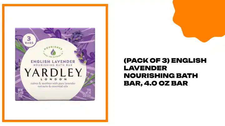 (Pack of 3) English Lavender Nourishing Bath Bar, 4.0 Oz Bar by@Outfy