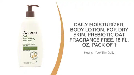 Daily Moisturizer, Body Lotion, for Dry Skin, Prebiotic Oat Fragrance Free, 18 Fl. Oz, Pack of 1 by@Outfy