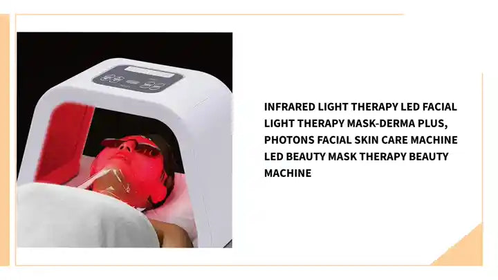 Infrared Light Therapy Led Facial Light Therapy Mask-Derma Plus, Photons Facial Skin Care Machine LED Beauty Mask Therapy Beauty Machine by@Outfy