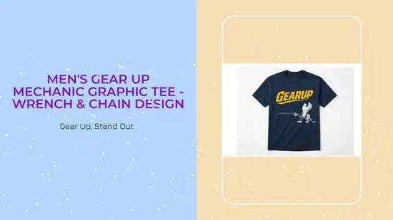 Men&#039;s Gear Up Mechanic Graphic Tee - Wrench &amp; Chain Design by@Outfy